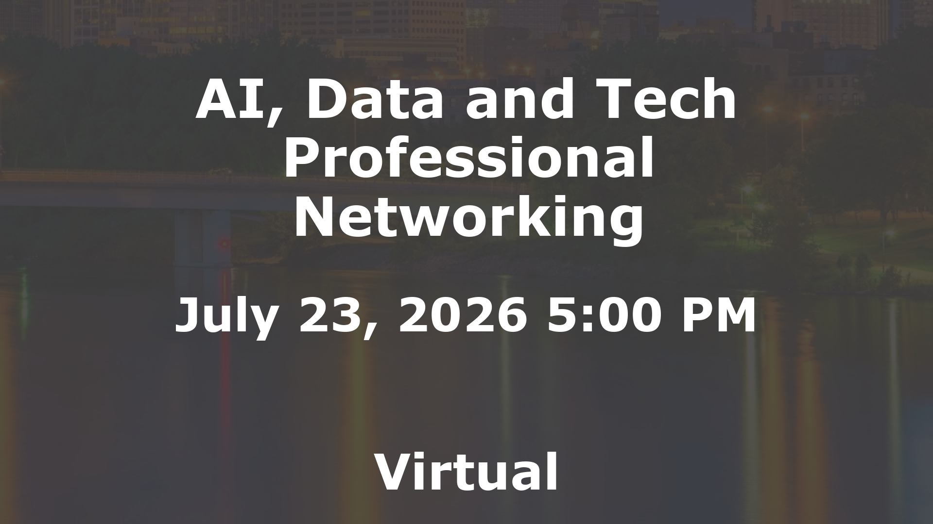 AI, Data and Tech Professional Networking event image